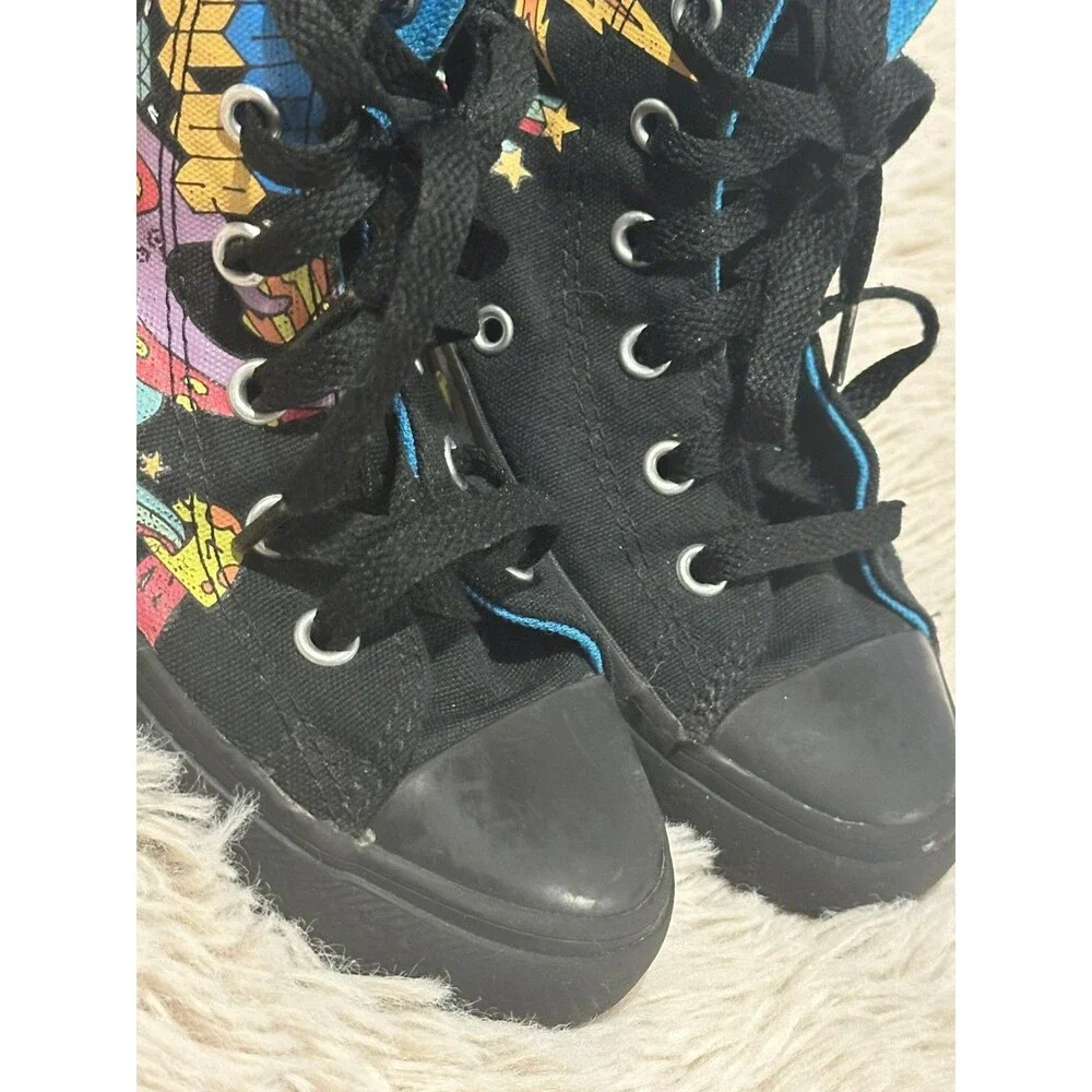 Converse All Star Unisex Kids High Top Sneakers Black/Multicolor US 3 EU 35